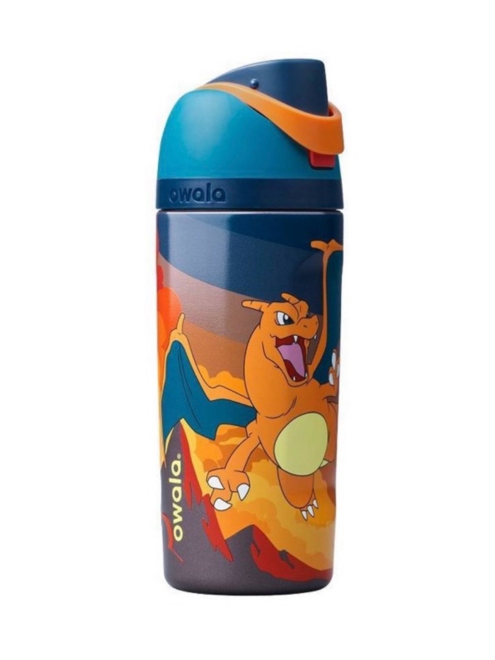 Owala Kids Insulated Water Bottle - Blue & Orange Charizard Design